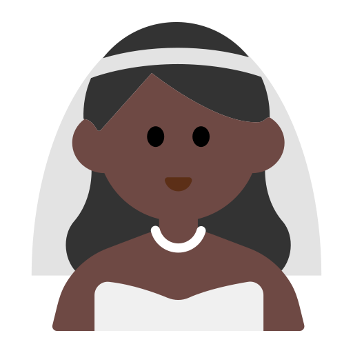 Woman with Veil: Dark Skin Tone