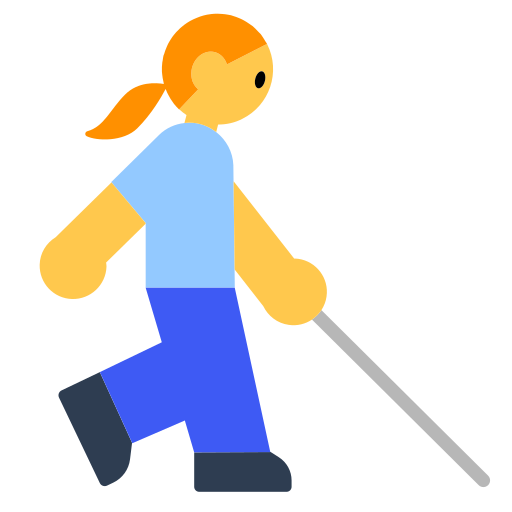 Woman with White Cane