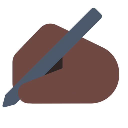 Writing Hand: Dark Skin Tone