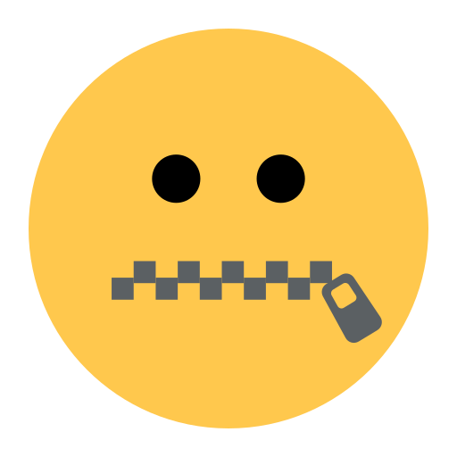 Zipper-Mouth Face