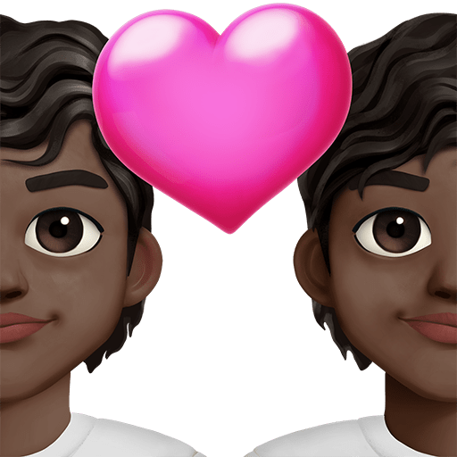 Coppia Con Cuore: Carnagione Scura