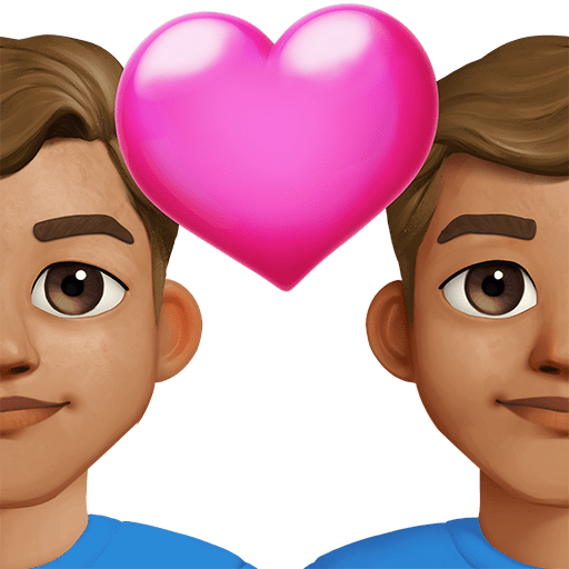 Coppia Con Cuore: Uomo, Uomo, Carnagione Media