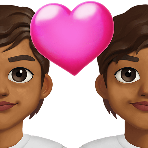 Coppia Con Cuore: Carnagione Medio-Scura