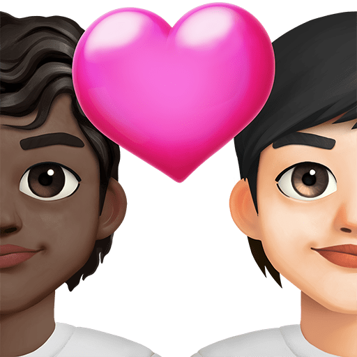 Coppia Con Cuore: Persona, Persona, Carnagione Scura, Carnagione Chiara
