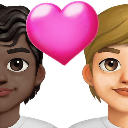 Coppia Con Cuore: Persona, Persona, Carnagione Scura, Carnagione Medio-Chiara