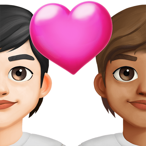Coppia Con Cuore: Persona, Persona, Carnagione Chiara, Carnagione Media