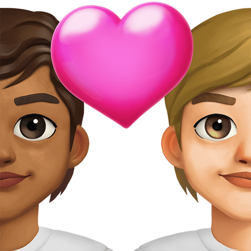 Coppia Con Cuore: Persona, Persona, Carnagione Medio-Scura, Carnagione Medio-Chiara