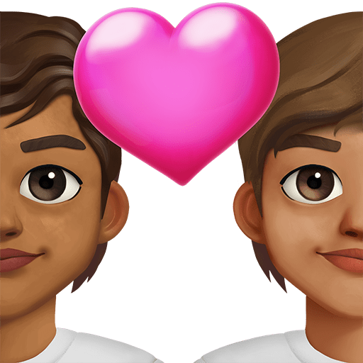 Coppia Con Cuore: Persona, Persona, Carnagione Medio-Scura, Carnagione Media