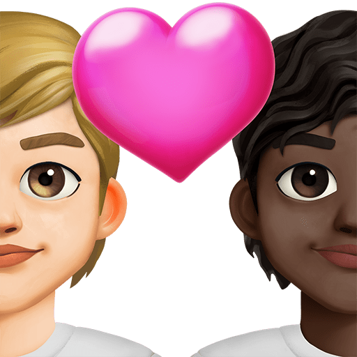 Coppia Con Cuore: Persona, Persona, Carnagione Medio-Chiara, Carnagione Scura
