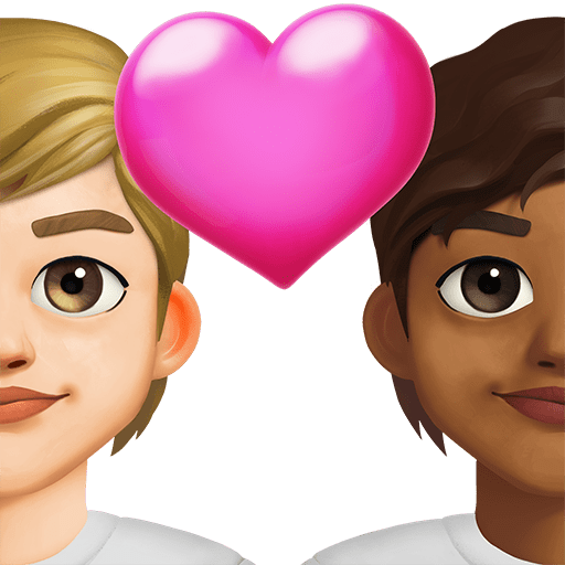 Coppia Con Cuore: Persona, Persona, Carnagione Medio-Chiara, Carnagione Medio-Scura