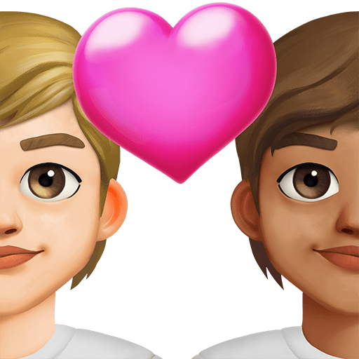 Coppia Con Cuore: Persona, Persona, Carnagione Medio-Chiara, Carnagione Media