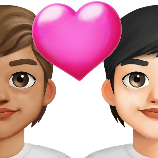 Coppia Con Cuore: Persona, Persona, Carnagione Media, Carnagione Chiara