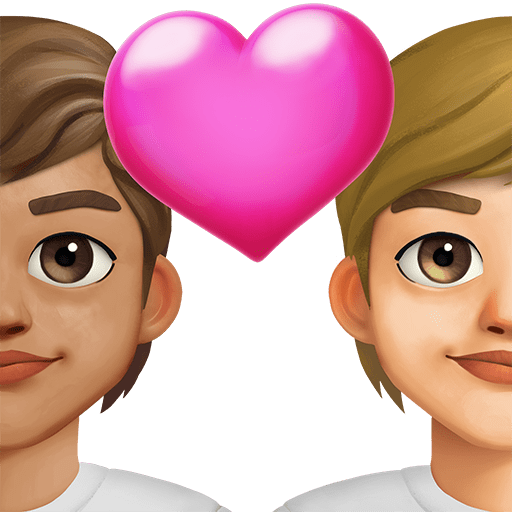 Coppia Con Cuore: Persona, Persona, Carnagione Media, Carnagione Medio-Chiara