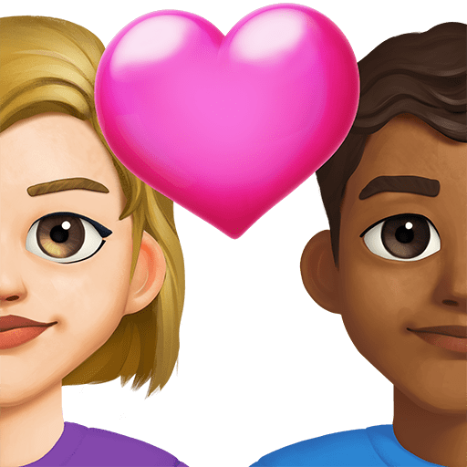 Coppia Con Cuore: Donna, Uomo, Carnagione Medio-Chiara, Carnagione Medio-Scura
