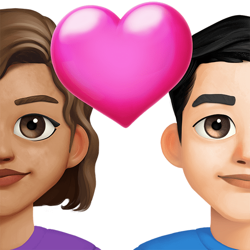 Coppia Con Cuore: Donna, Uomo, Carnagione Media, Carnagione Chiara