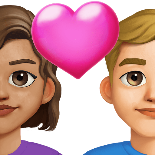 Coppia Con Cuore: Donna, Uomo, Carnagione Media, Carnagione Medio-Chiara