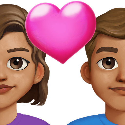 Coppia Con Cuore: Donna, Uomo, Carnagione Media