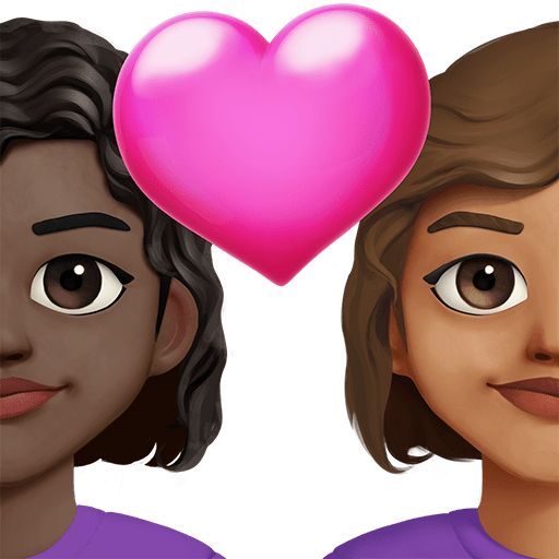 Coppia Con Cuore: Donna, Donna, Carnagione Scura, Carnagione Media