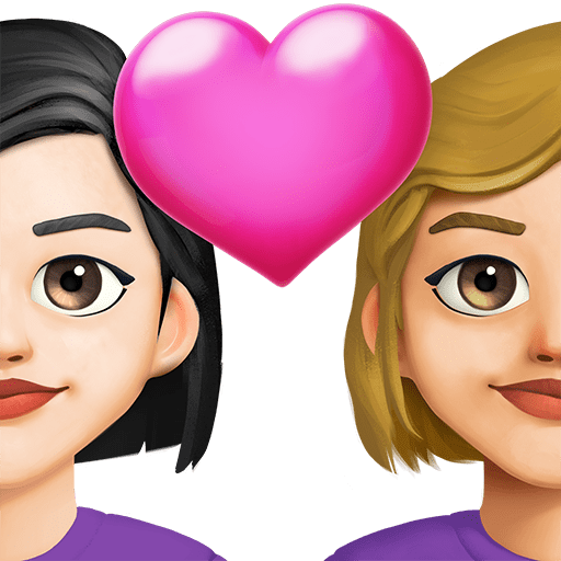 Coppia Con Cuore: Donna, Donna, Carnagione Chiara, Carnagione Medio-Chiara