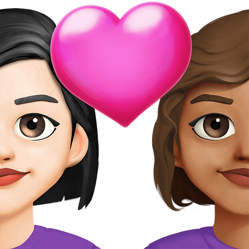 Coppia Con Cuore: Donna, Donna, Carnagione Chiara, Carnagione Media