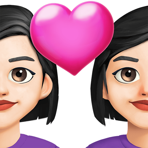 Coppia Con Cuore: Donna, Donna, Carnagione Chiara