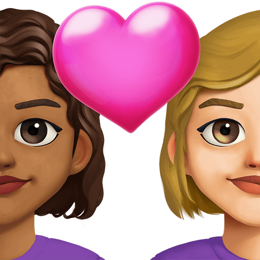 Coppia Con Cuore: Donna, Donna, Carnagione Medio-Scura, Carnagione Medio-Chiara