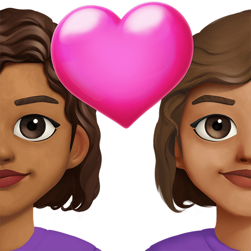Coppia Con Cuore: Donna, Donna, Carnagione Medio-Scura, Carnagione Media