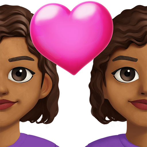 Coppia Con Cuore: Donna, Donna, Carnagione Medio-Scura