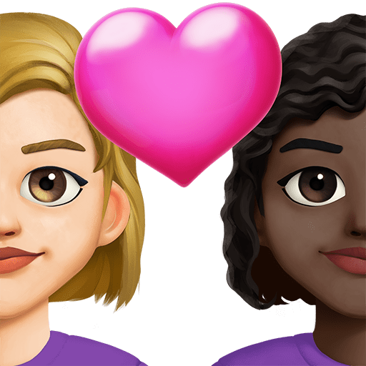 Coppia Con Cuore: Donna, Donna, Carnagione Medio-Chiara, Carnagione Scura