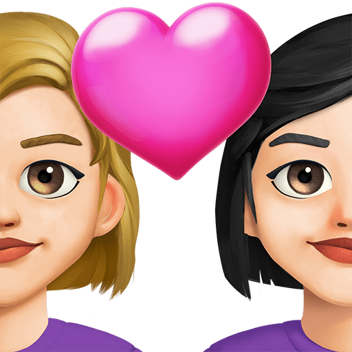 Coppia Con Cuore: Donna, Donna, Carnagione Medio-Chiara, Carnagione Chiara