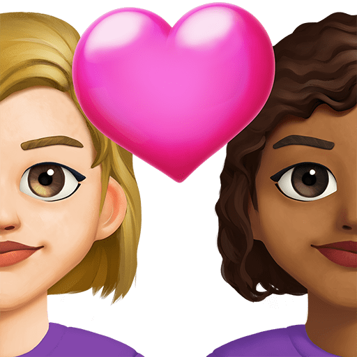 Coppia Con Cuore: Donna, Donna, Carnagione Medio-Chiara, Carnagione Medio-Scura