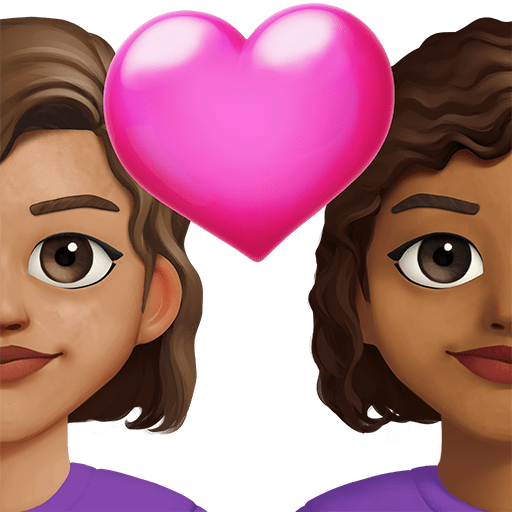 Coppia Con Cuore: Donna, Donna, Carnagione Media, Carnagione Medio-Scura