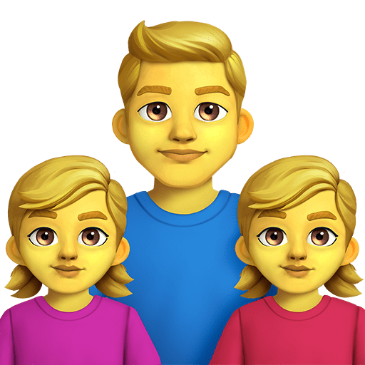 Famiglia: Uomo, Bambina, Bambina