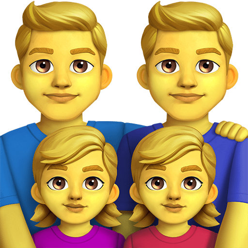 Famiglia: Uomo, Uomo, Bambina, Bambina