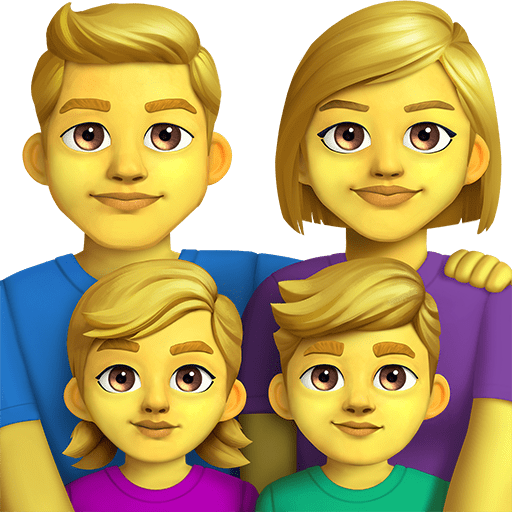 Famiglia: Uomo, Donna, Bambina, Bambino