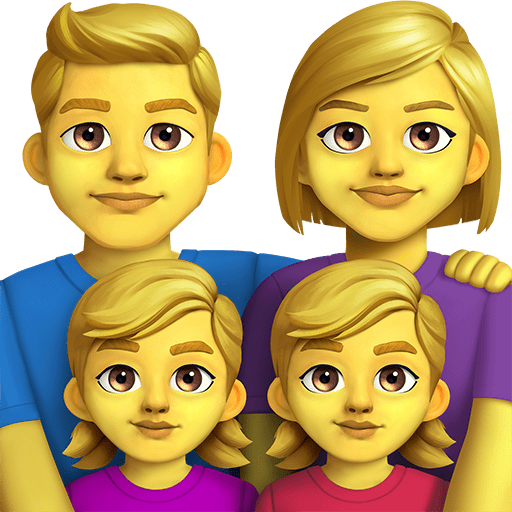 Famiglia: Uomo, Donna, Bambina, Bambina