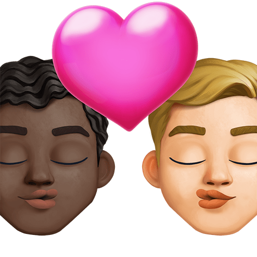 Bacio: Uomo, Uomo, Carnagione Scura, Carnagione Medio-Chiara