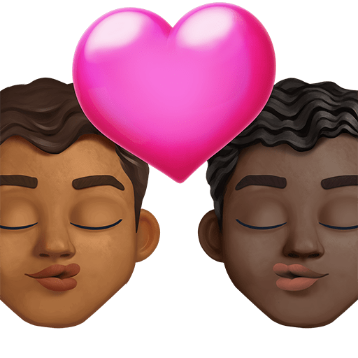 Bacio: Uomo, Uomo, Carnagione Medio-Scura, Carnagione Scura