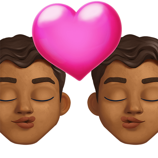 Bacio: Uomo, Uomo, Carnagione Medio-Scura