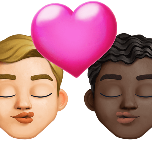 Bacio: Uomo, Uomo, Carnagione Medio-Chiara, Carnagione Scura