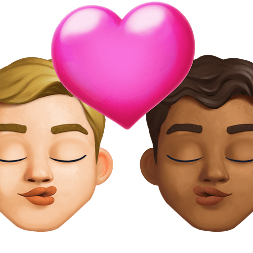 Bacio: Uomo, Uomo, Carnagione Medio-Chiara, Carnagione Medio-Scura