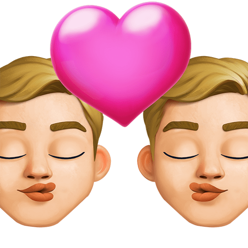 Bacio: Uomo, Uomo, Carnagione Medio-Chiara