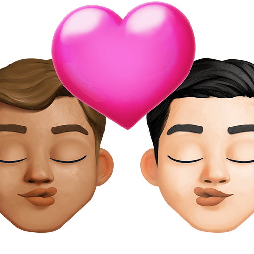 Bacio: Uomo, Uomo, Carnagione Media, Carnagione Chiara