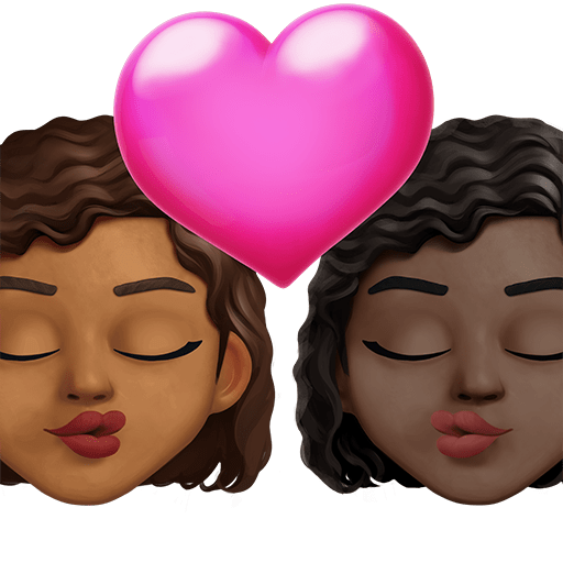 Bacio: Donna, Donna, Carnagione Medio-Scura, Carnagione Scura