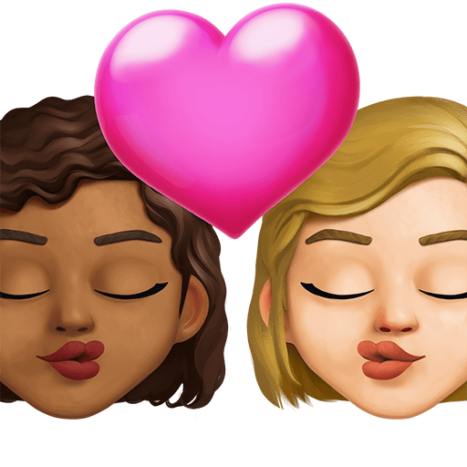 Bacio: Donna, Donna, Carnagione Medio-Scura, Carnagione Medio-Chiara