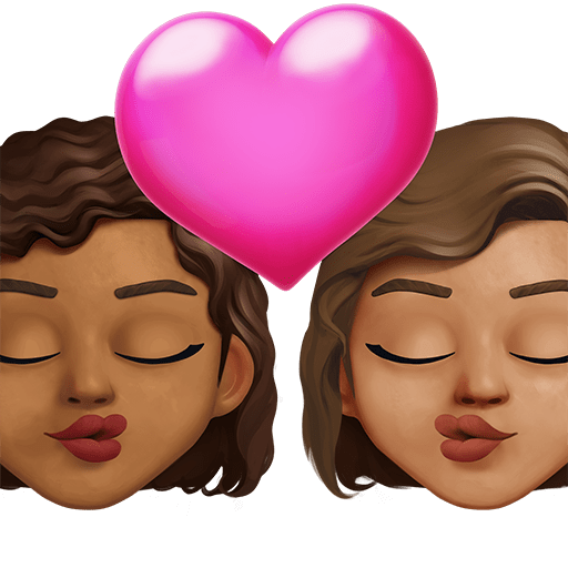 Bacio: Donna, Donna, Carnagione Medio-Scura, Carnagione Media