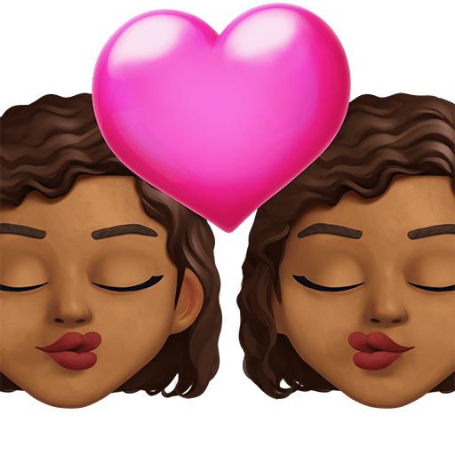 Bacio: Donna, Donna, Carnagione Medio-Scura