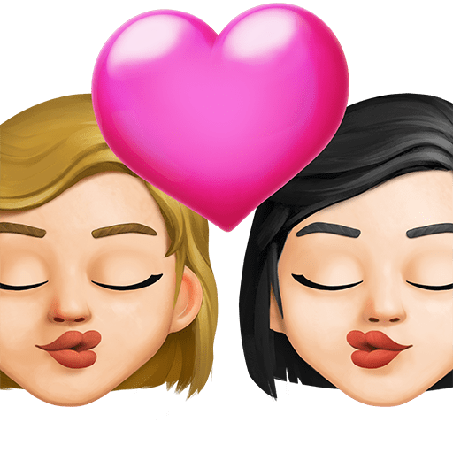 Bacio: Donna, Donna, Carnagione Medio-Chiara, Carnagione Chiara
