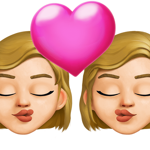 Bacio: Donna, Donna, Carnagione Medio-Chiara