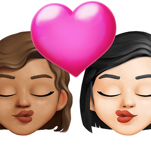 Bacio: Donna, Donna, Carnagione Media, Carnagione Chiara